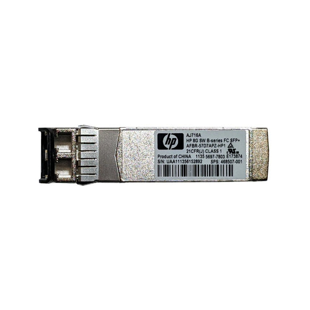 HP AJ716A AFBR-5707APZ - 8Gb Fibre Channel SFP+ Transceiver (Used)