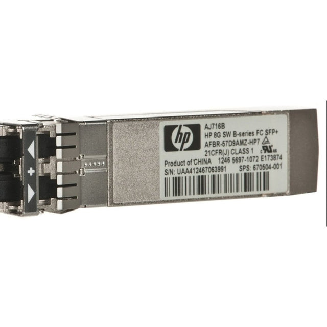 HP AJ716B 8Gb Short-Wave Fibre Channel SFP+ Transceiver - Transceiver (Refurbished)